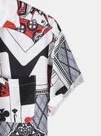 Men's Half Sleeve Hawaiian Shirt with Bold Playing Card Design – Eye-Catching and Comfortable Casual Shirt