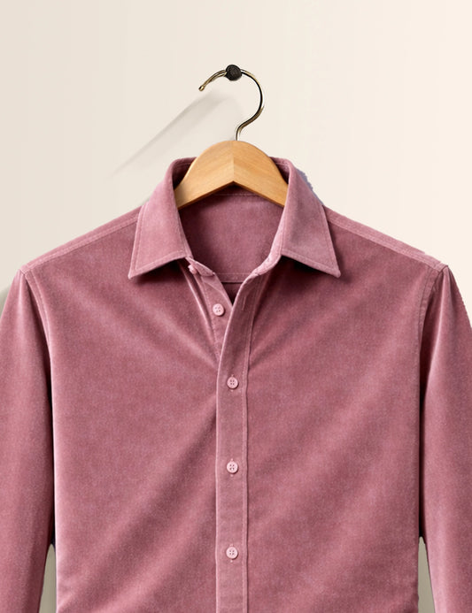 Light Purple Color Premium Velvet Shirt β Elegant Texture & Luxurious Finish - XPST