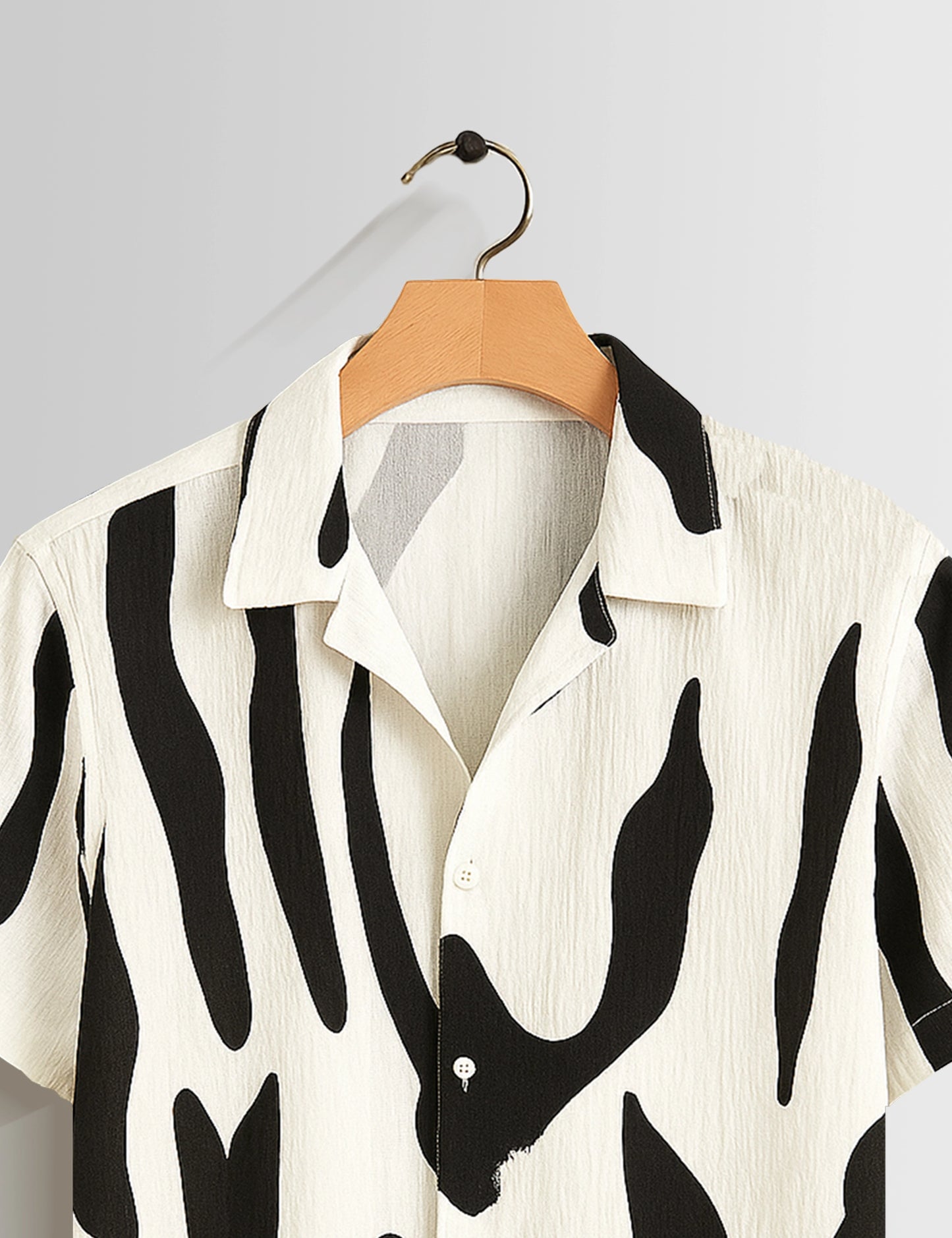 Black Scratch Printed Mens Half Sleeves Shirts - XPST