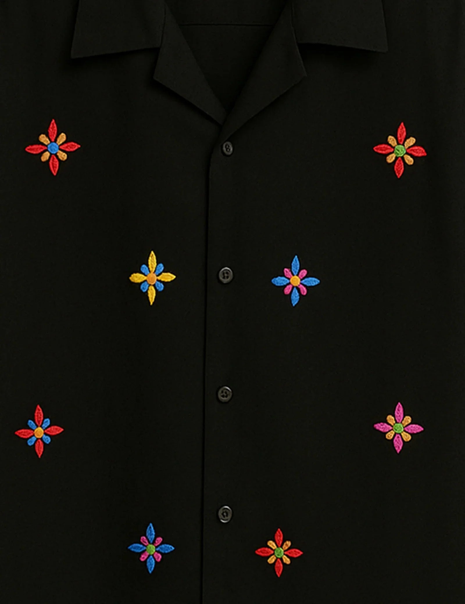 Black Stars Printed Mens Half Sleeves Shirts - XPST