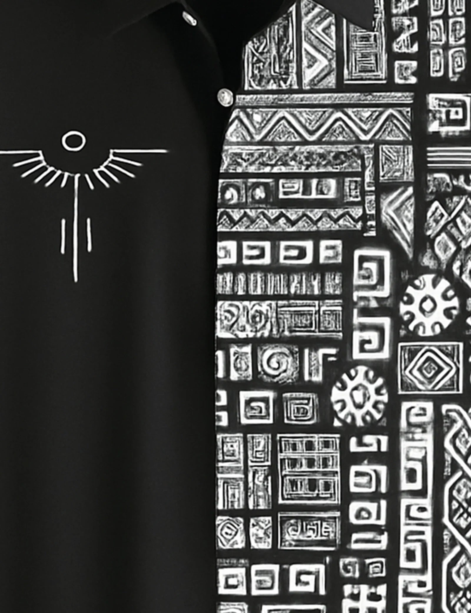 Black Aureon Printed Mens Half Sleeves Shirts - XPST