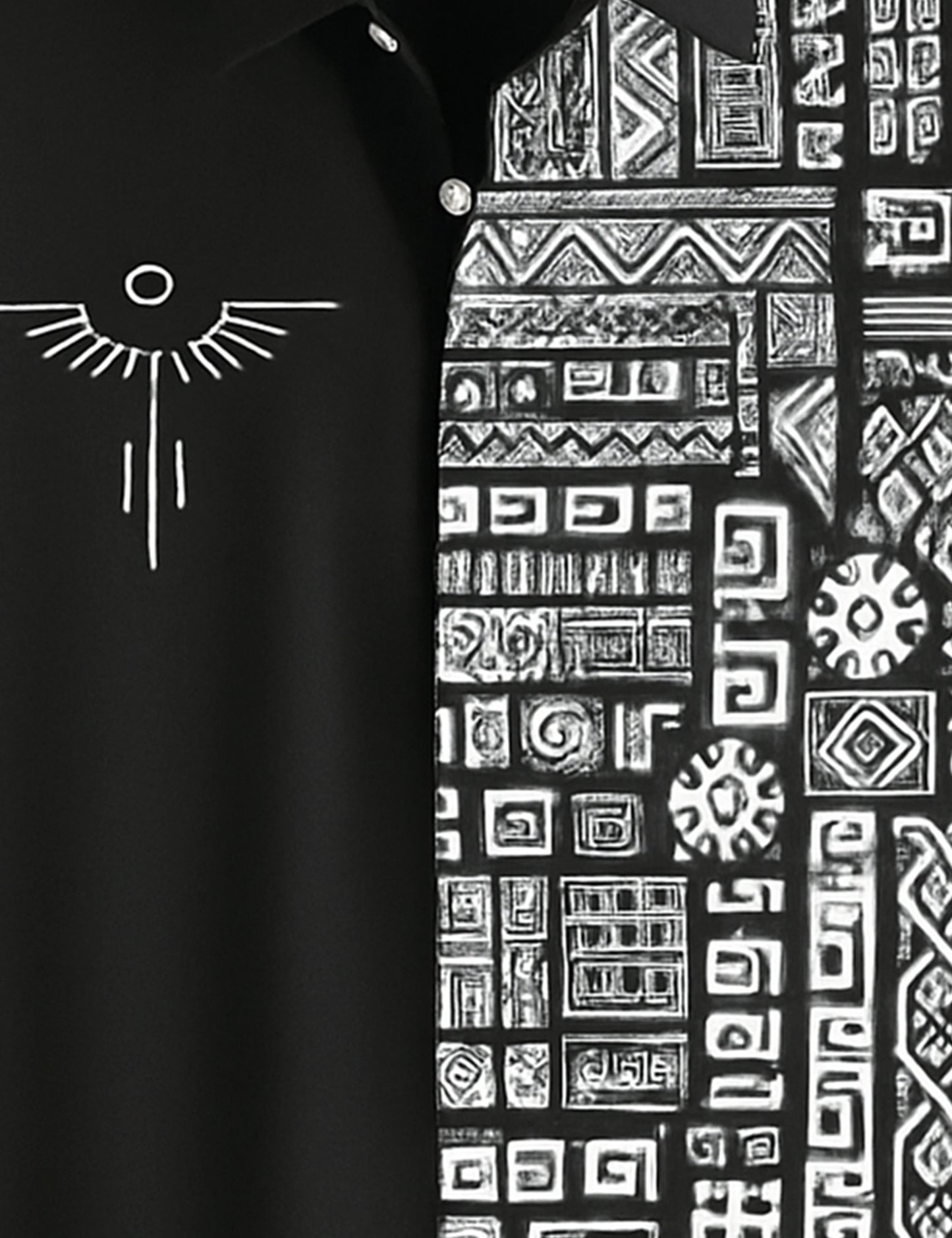 Black Aureon Printed Mens Half Sleeves Shirts - XPST