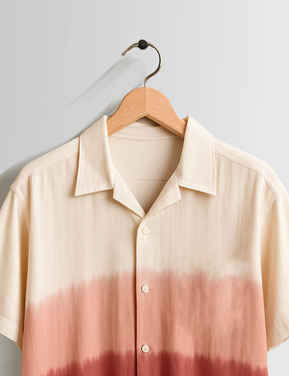 Maroon Shade Printed Mens Half Sleeves Shirts - XPST