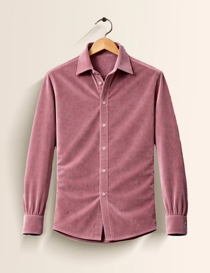 Light Purple Color Premium Velvet Shirt – Elegant Texture & Luxurious Finish - XPST